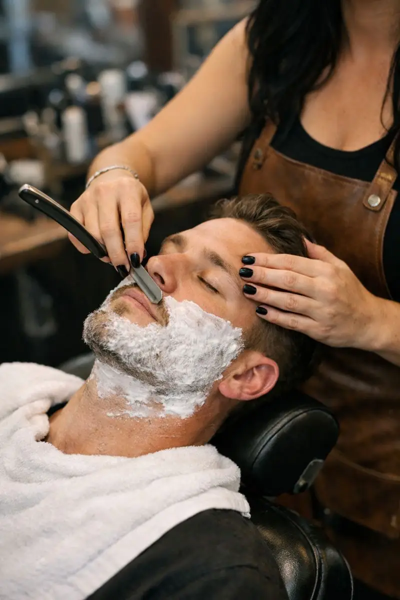 Hot towel shave and beard trim at Ludmi Barber in Davie FL